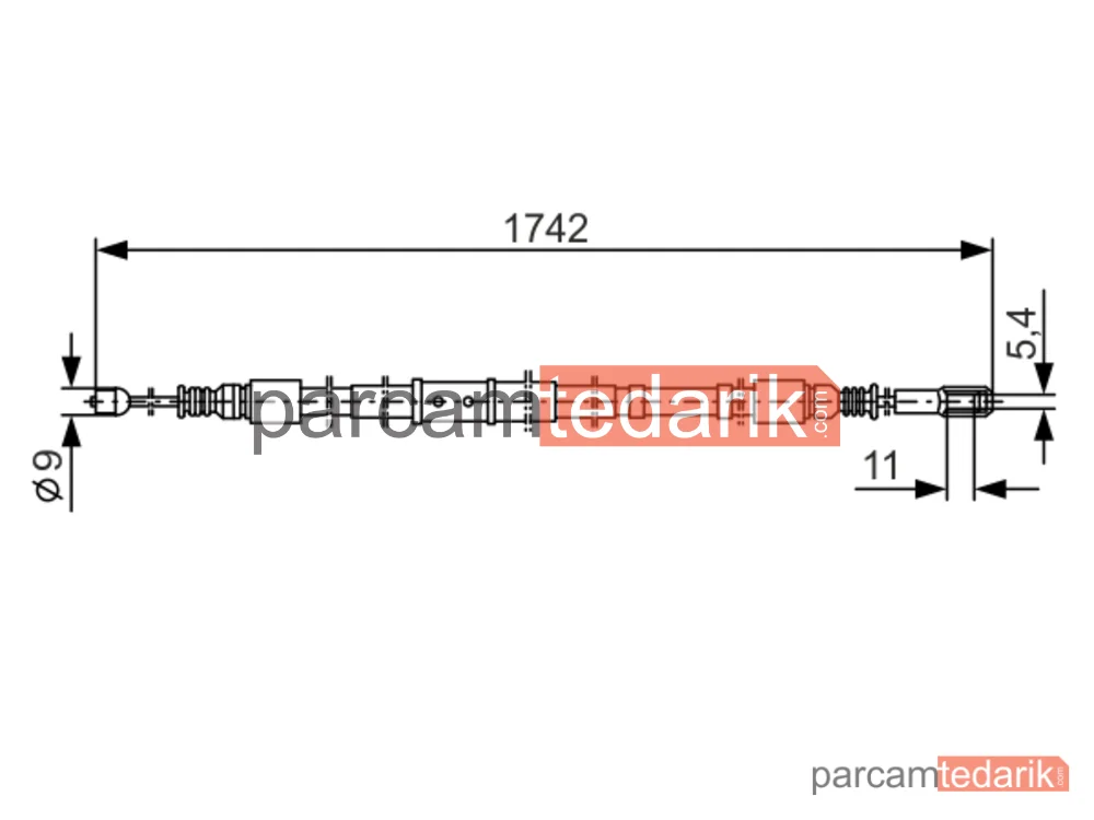 BOSCH 1987477305 | Teller ve Halatlar — Audi 80 B4