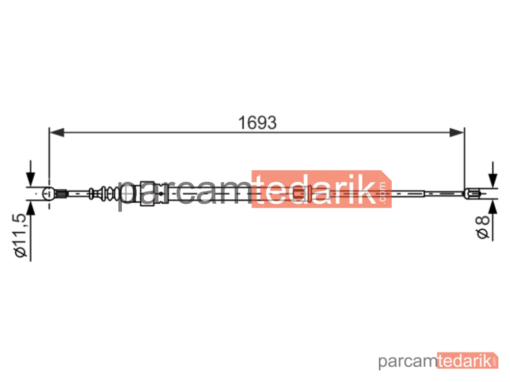 BOSCH 1987477817 | Teller ve Halatlar — Seat Toledo II, Skoda Octavia I, Skoda Octavia I Combi