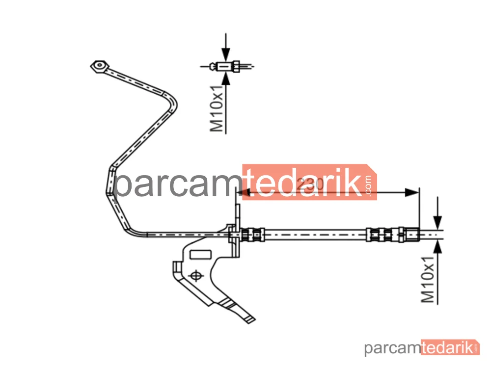BOSCH 1987481162 | Fren Hortumu (Arka) — Opel Astra G, Opel Astra H, Opel Astra H GTC