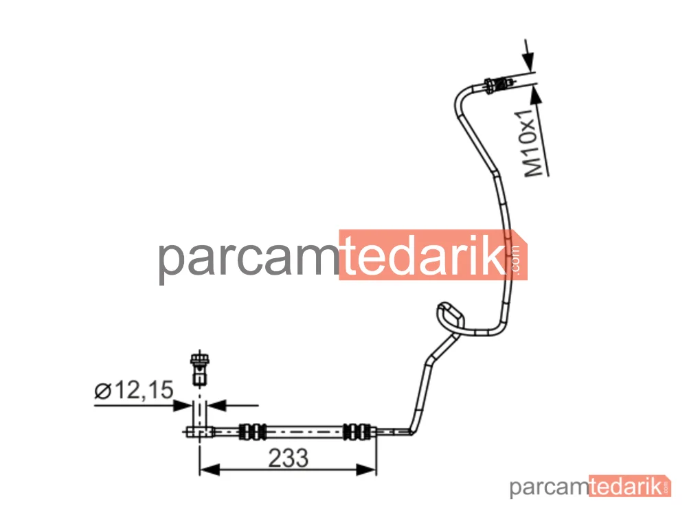 BOSCH 1987481338 | Fren Hortumu (Arka) — Skoda Octavia I, Skoda Rapid, Skoda Rapid Spaceback