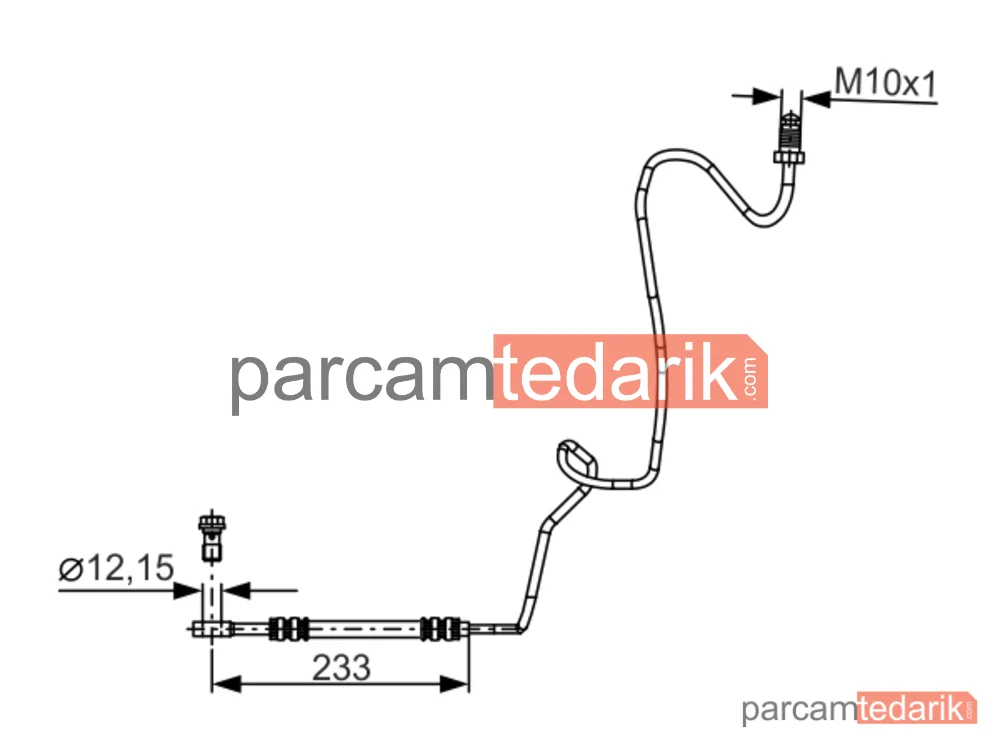 BOSCH 1987481339 | Fren Hortumu (Arka) — Skoda Octavia I, Skoda Rapid, Skoda Rapid Spaceback