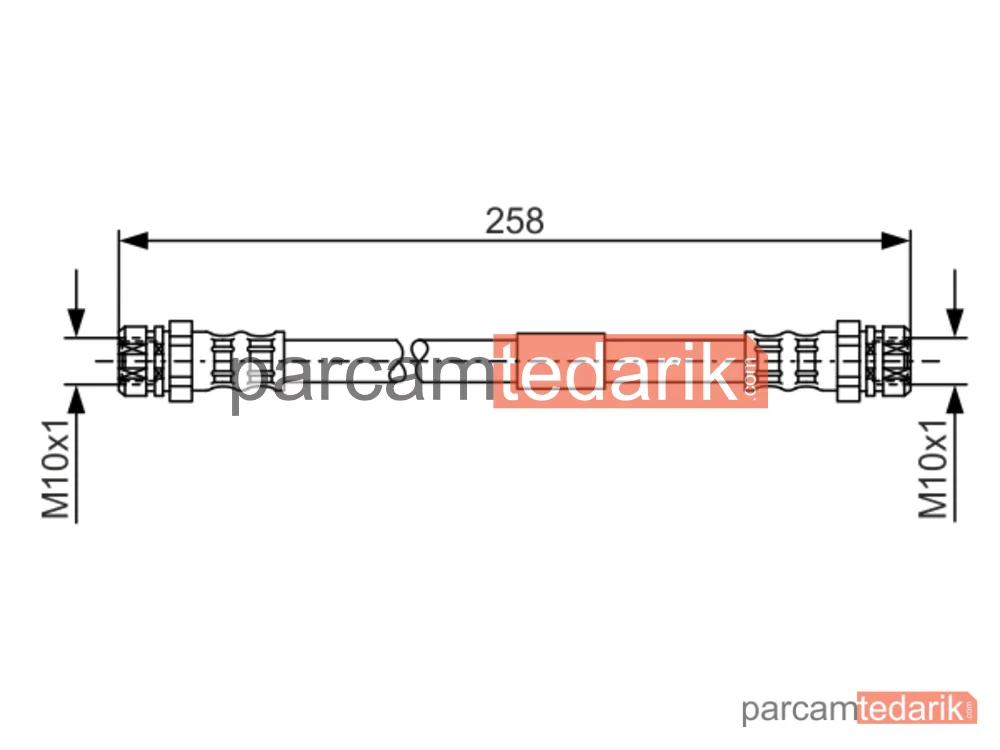 BOSCH 1987481369 | Fren Hortumu (Arka) — VW Jetta IV, VW Touran, VW Beetle
