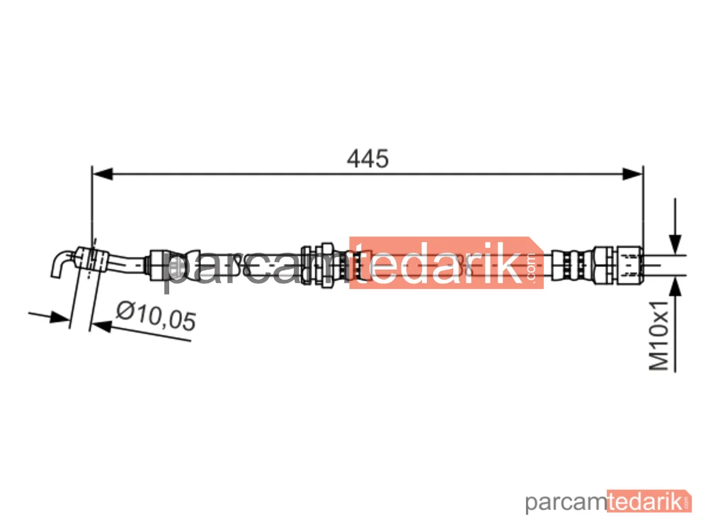 1987481386 | Fren Hortumu (Arka) — Chevrolet Lacetti, Chevrolet Nubira, Daewoo Lacetti