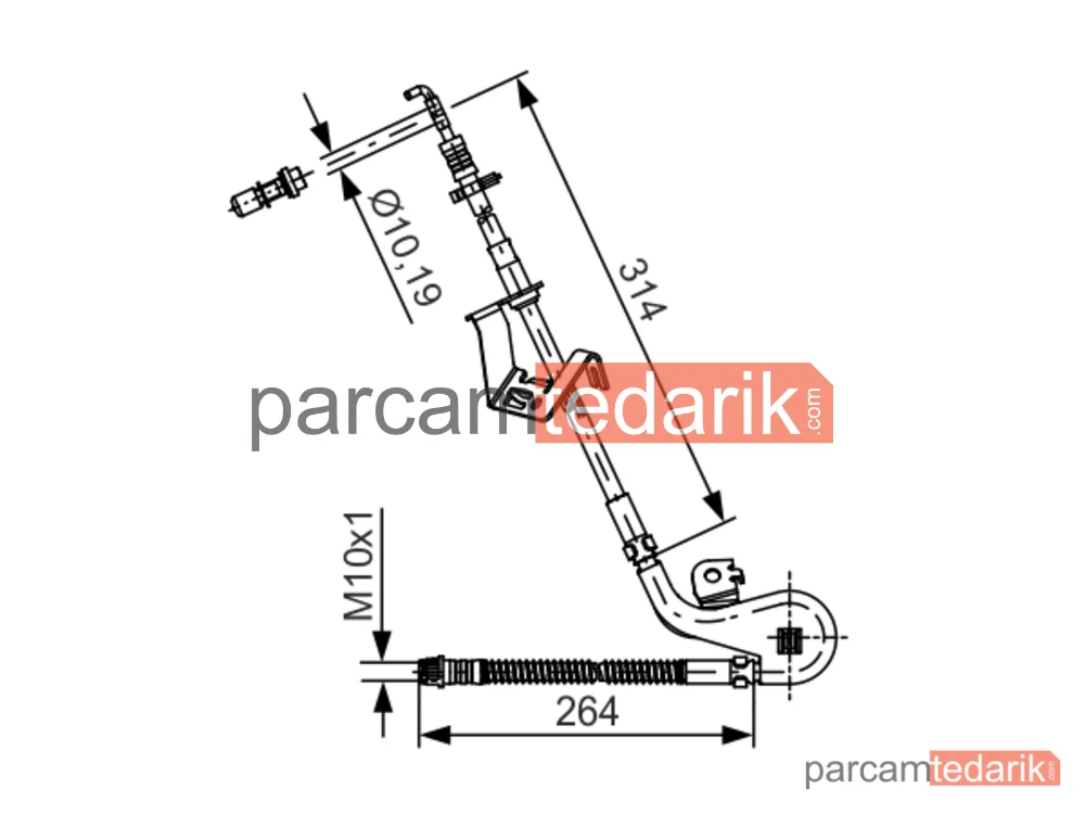 BOSCH 1987481427 | Fren Hortumu — Peugeot 407, Peugeot 407 SW, Citroen C5 III