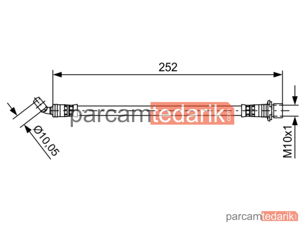 BOSCH 1987481662 | Fren Hortumu (Arka) — Toyota Land Cruiser Prado