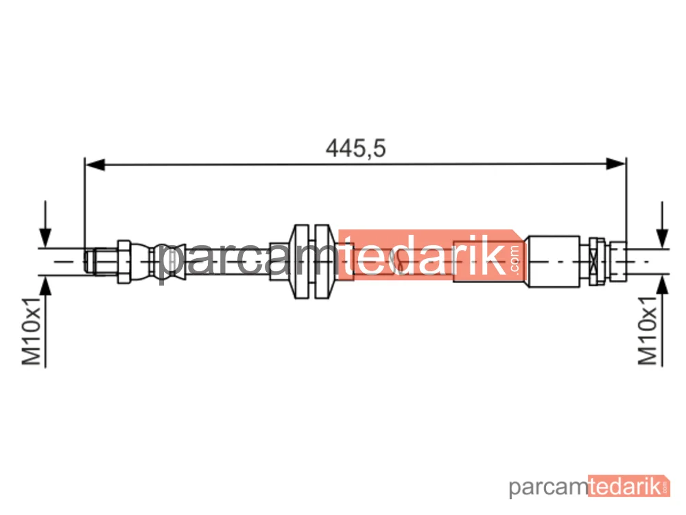 BOSCH 1987481668 | Fren Hortumu (Ön) — Ford Focus III, Ford C-Max II, Ford Grand C-Max