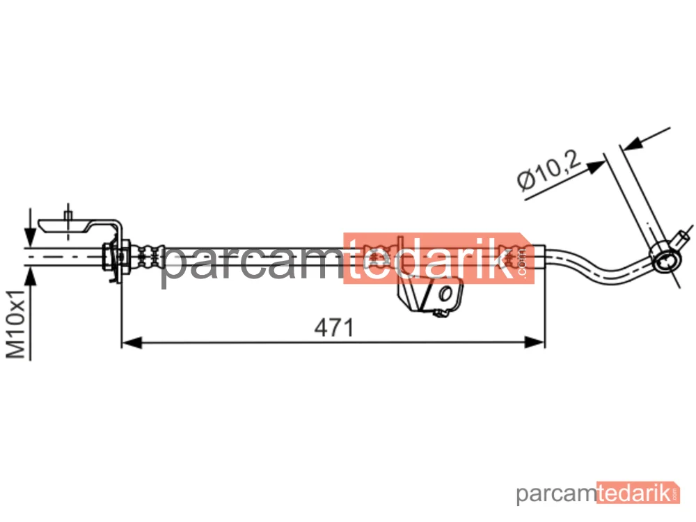 BOSCH 1987481716 | Fren Hortumu — Hyundai ix35, Kia Sportage III