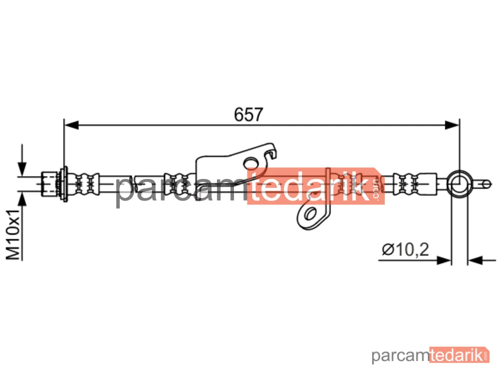BOSCH 1987481788 | Fren Hortumu — Toyota Auris, Toyota Corolla, Toyota Verso