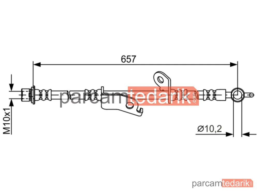 BOSCH 1987481789 | Fren Hortumu — Toyota Auris, Toyota Corolla, Toyota Verso
