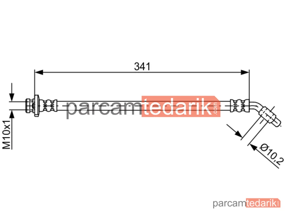 BOSCH 1987481826 | Fren Hortumu — Nissan Pathfinder III, Nissan Navara NP300