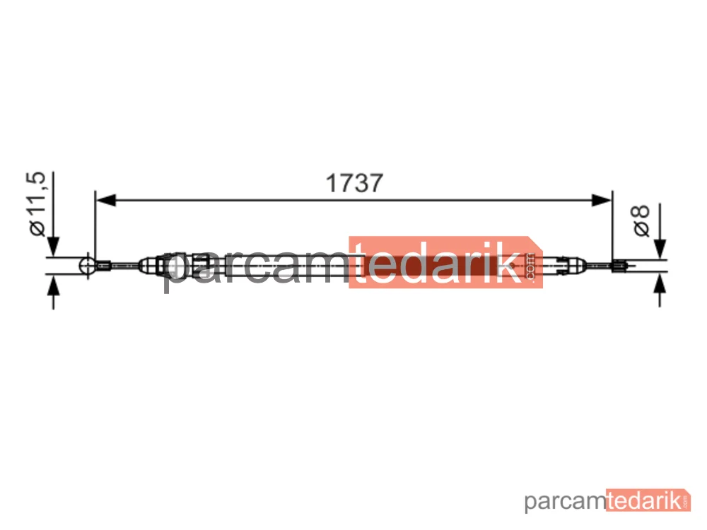 BOSCH 1987482008 | Teller ve Halatlar — Citroen Jumpy II, Peugeot Expert Tepee, Peugeot Expert