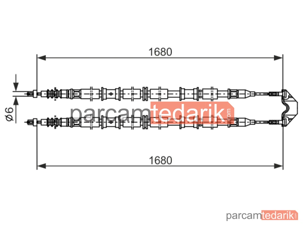 BOSCH 1987482107 | Teller ve Halatlar — Saab 9000, Opel Zafira A Mpv