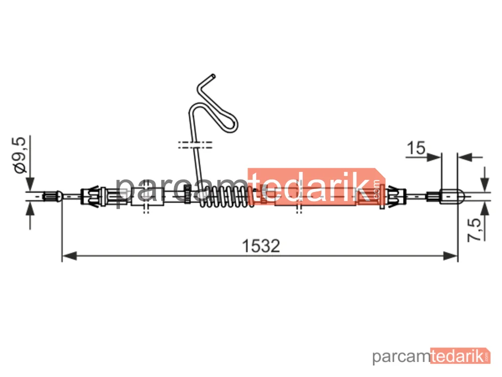 BOSCH 1987482277 | Teller ve Halatlar — Ford Transit, Ford Transit Tourneo