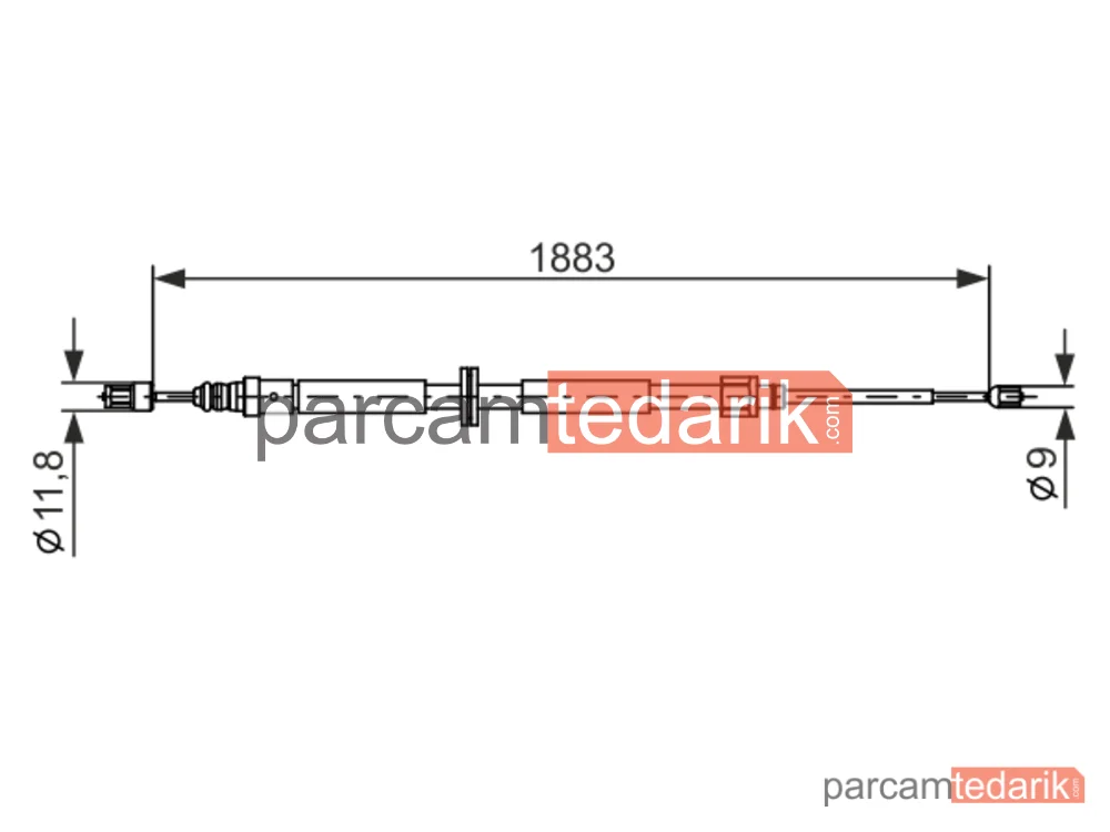 BOSCH 1987482302 | Teller ve Halatlar — Renault Megane III, Renault Megane III Coupe