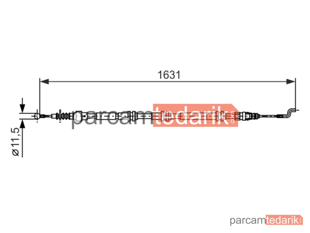 BOSCH 1987482376 | Teller ve Halatlar — VW Multivan T5, VW Transporter T5