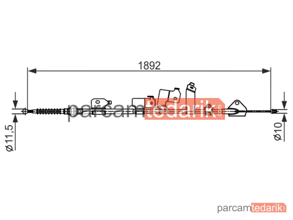 BOSCH 1987482439 | Teller ve Halatlar — Toyota Auris, Toyota Corolla