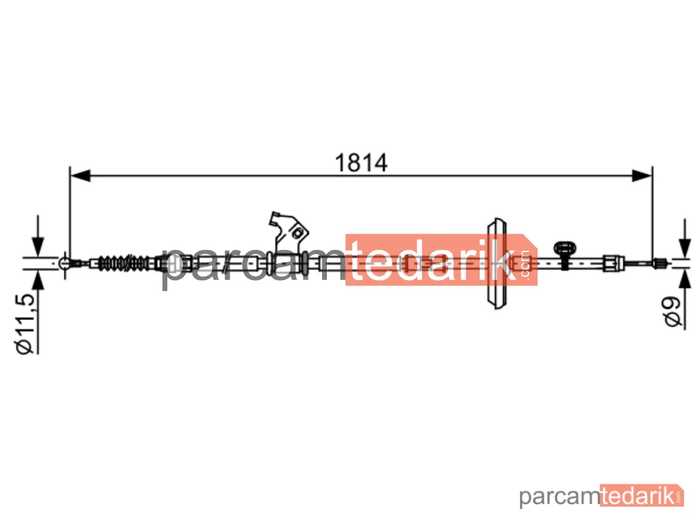 BOSCH 1987482502 | Teller ve Halatlar — Opel Astra J