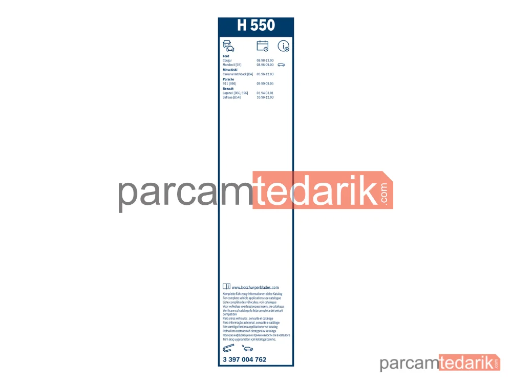 BOSCH 3397004762 | Silecek Süpürgesi (550 mm) — Ford Mondeo I, Renault Laguna I, Mitsubishi Carisma