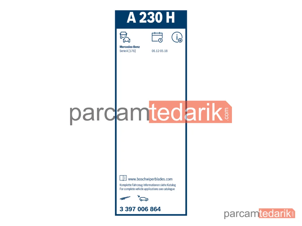 BOSCH 3397006864 | Silecek Süpürgesi (240 mm) — Mercedes-Benz A-Serisi, BYD Seal U