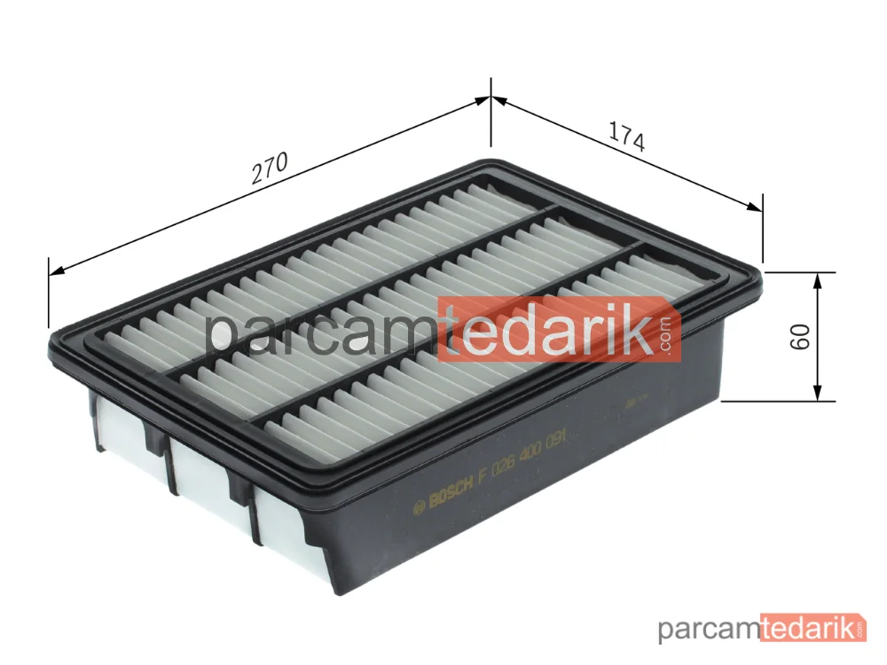 BOSCH F026400091 | Hava Filtresi — Hyundai Santa FÉ II, Hyundai Santa FÉ II Kasa/suv