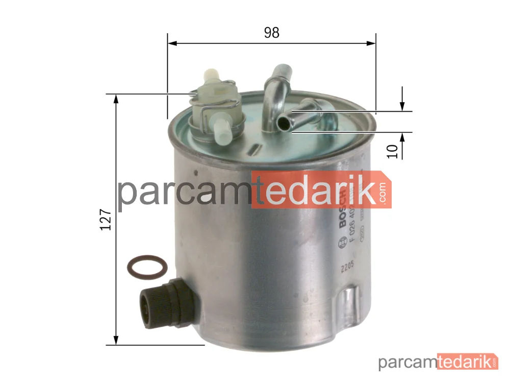 BOSCH F026402108 | Yakıt Filtresi — Renault Koleos I, Nissan X-Trail II, Nissan Qashqai I