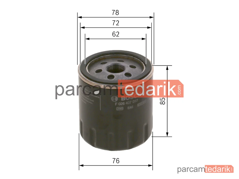 BOSCH F026407017 | Yağ Filtresi — Ford C-Max, Ford Focus C-Max, Ford Galaxy II