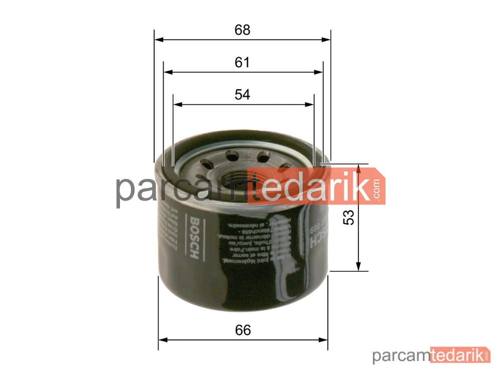 BOSCH F026407089 | Yağ Filtresi — Smart Fortwo Cabrio, Smart Fortwo Coupe