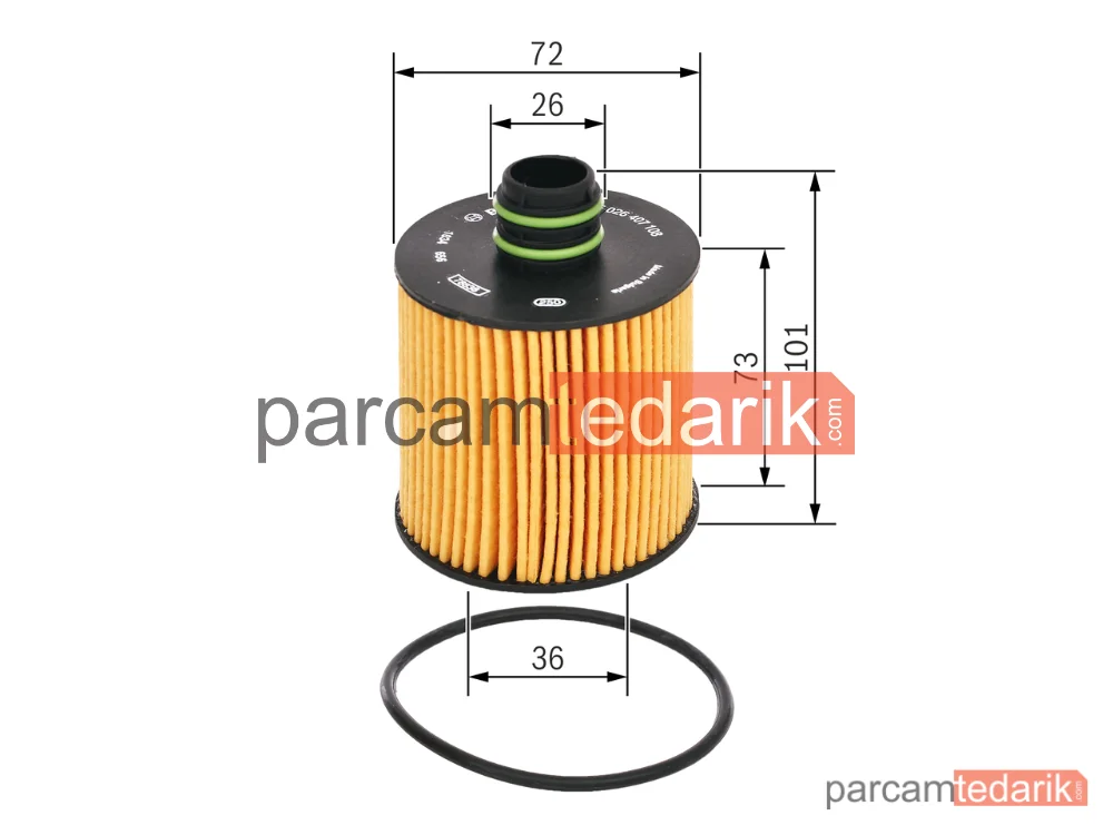 F026407108 | Yağ Filtresi — Jeep Cherokee, Fiat 500X, Fiat Freemont
