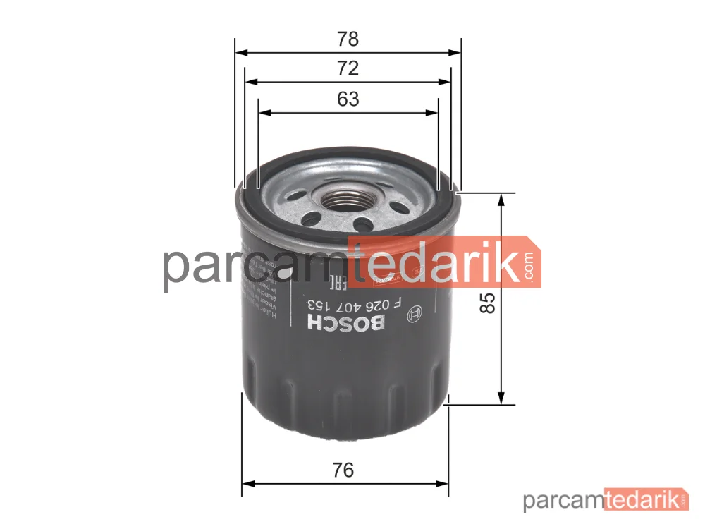 BOSCH F026407153 | Yağ Filtresi — Seat Ibiza IV, Seat Ibiza IV SC, Seat Ibiza IV ST