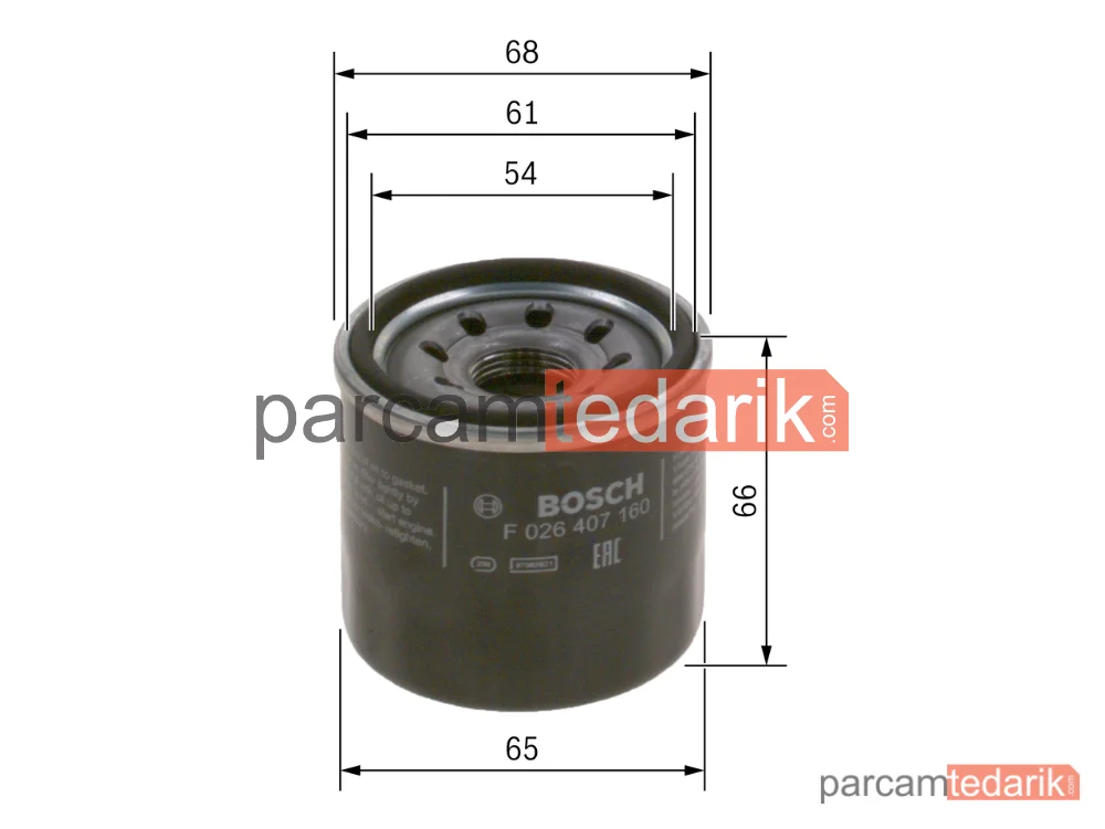 BOSCH F026407160 | Yağ Filtresi — Mazda 3, Mazda CX-5, Mazda CX-30