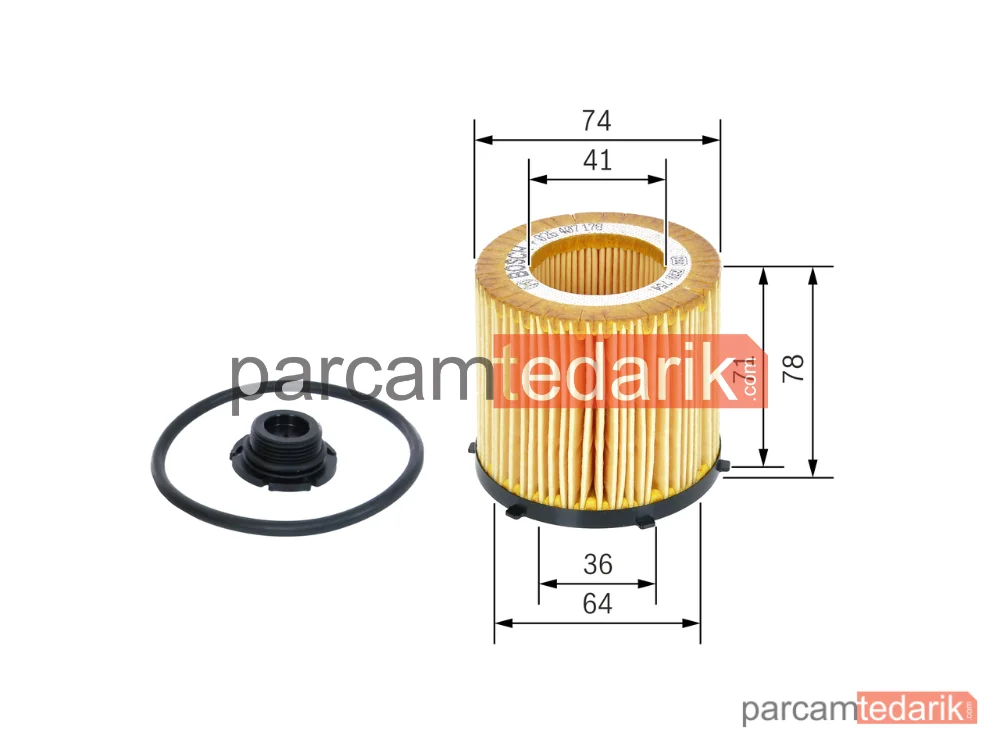 BOSCH F026407178 | Yağ Filtresi — BMW 5, BMW 5 Touring, BMW Z4 Roadster