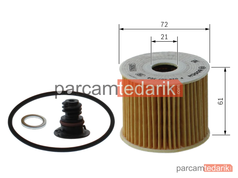 BOSCH F026407308 | Yağ Filtresi — Hyundai Tucson, Kia Sportage IV, Hyundai i30