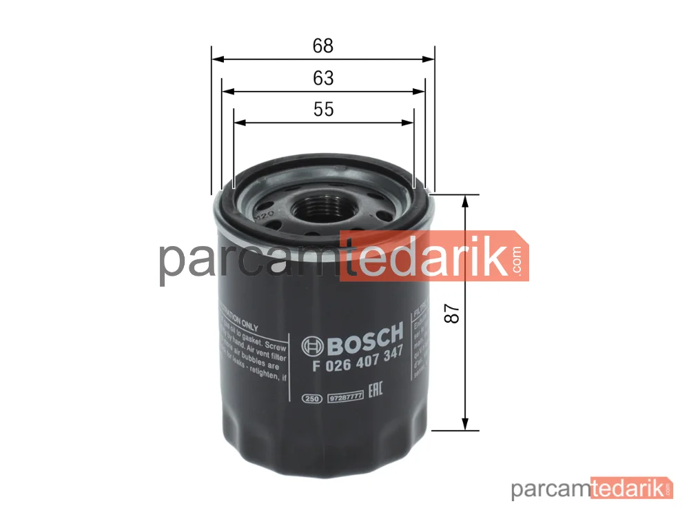 BOSCH F026407347 | Yağ Filtresi — Fiat Panda, Lancia Ypsilon, Fiat 500