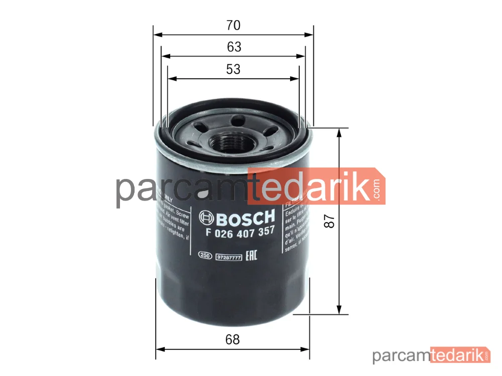 F026407357 | Yağ Filtresi — Honda Civic IV, Honda Civic VI Fastback, Honda Accord III