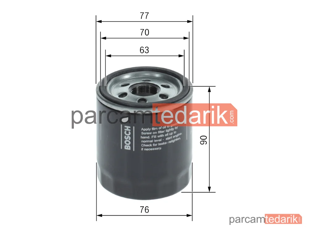 F026407378 | Yağ Filtresi — Chrysler 300C Touring, Alfa Romeo Giulia, Alfa Romeo Stelvio
