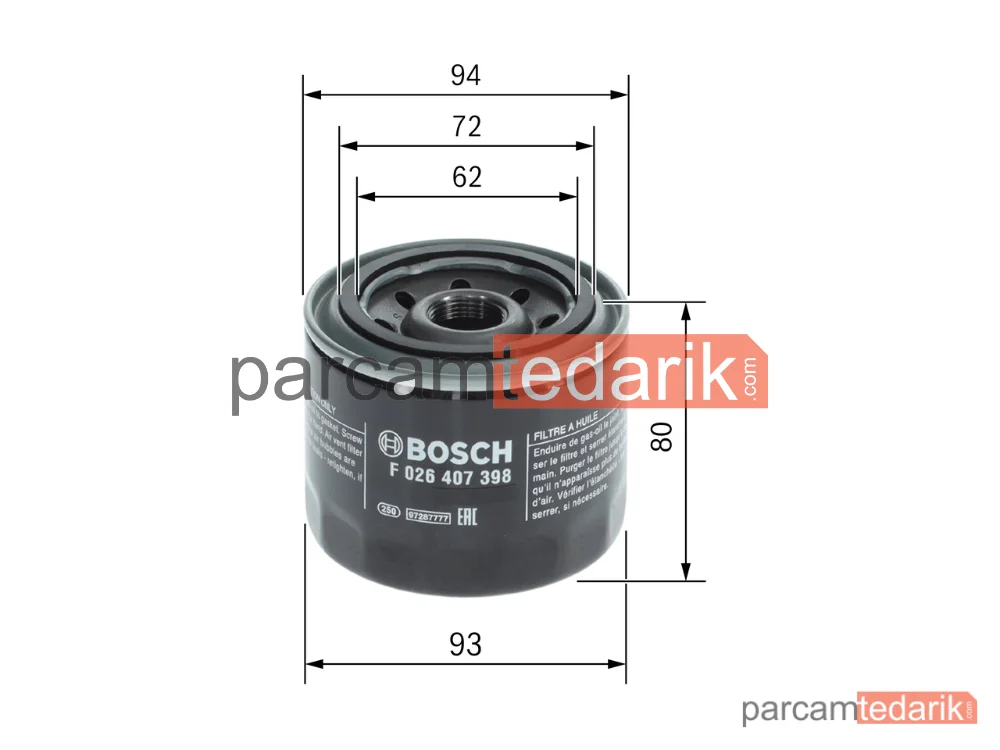 F026407398 | Yağ Filtresi — Fiat Ducato