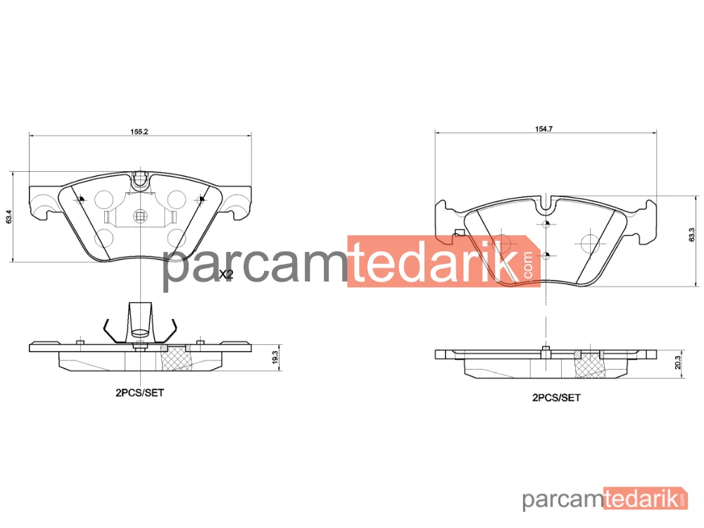 BREMBO P06060X | Fren Balatası (Ön) — BMW 5, BMW 5 Touring