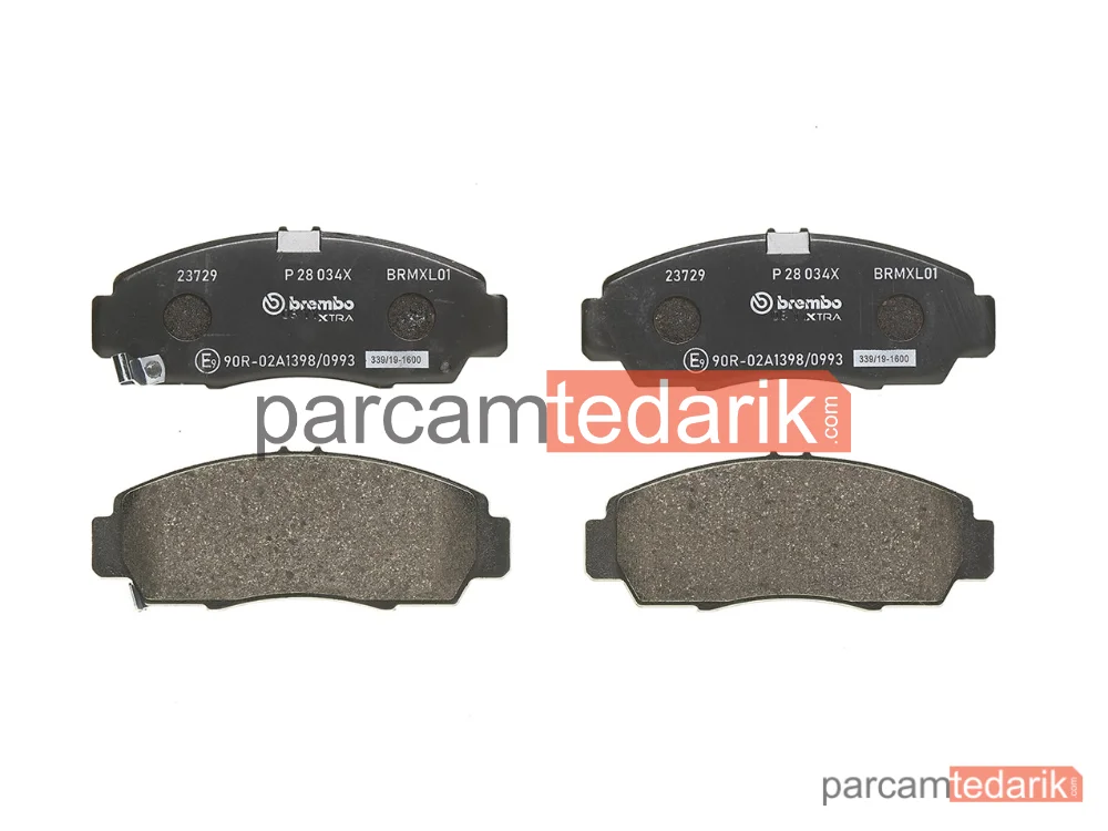BREMBO P28034X | Fren Balatası (Ön) — Honda Civic VIII, Honda Accord IX, Honda Civic VII