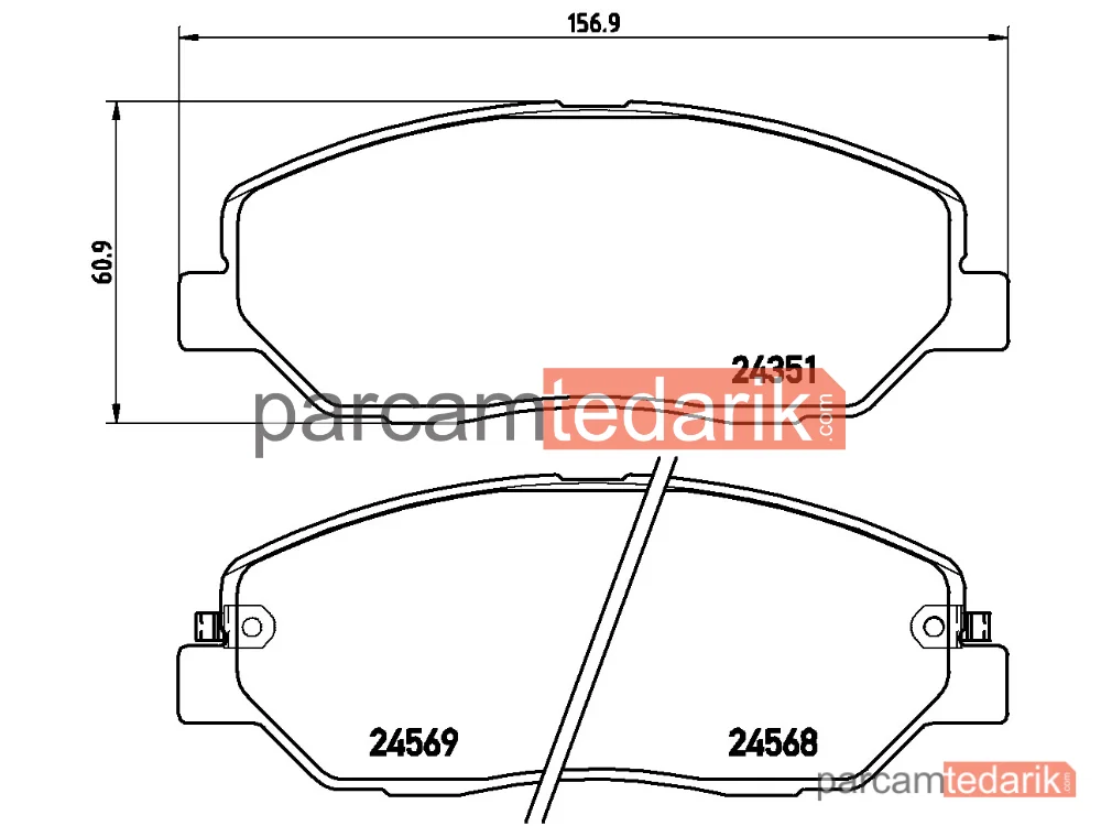 BREMBO P30036 | Fren Balatası (Ön) — Hyundai Santa FÉ II, Hyundai Santa FÉ III, SsangYong Korando