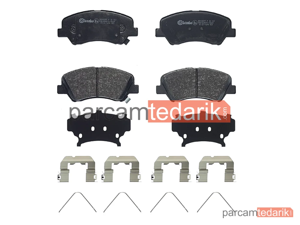 P30122 | Fren Balatası (Ön) — Hyundai i20 II, Kia Rio IV, Hyundai i20 II Coupe