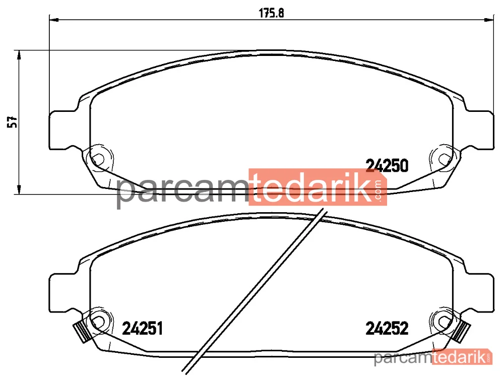 BREMBO P37010 | Fren Balatası (Ön) — Jeep Grand Cherokee III, Jeep Commander