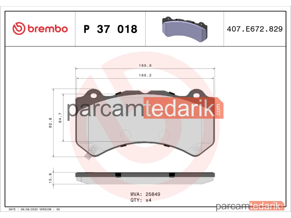 BREMBO P37018 | Fren Balatası (Ön) — Jeep Grand Cherokee IV, Nissan Gt-R, Lexus Lfa