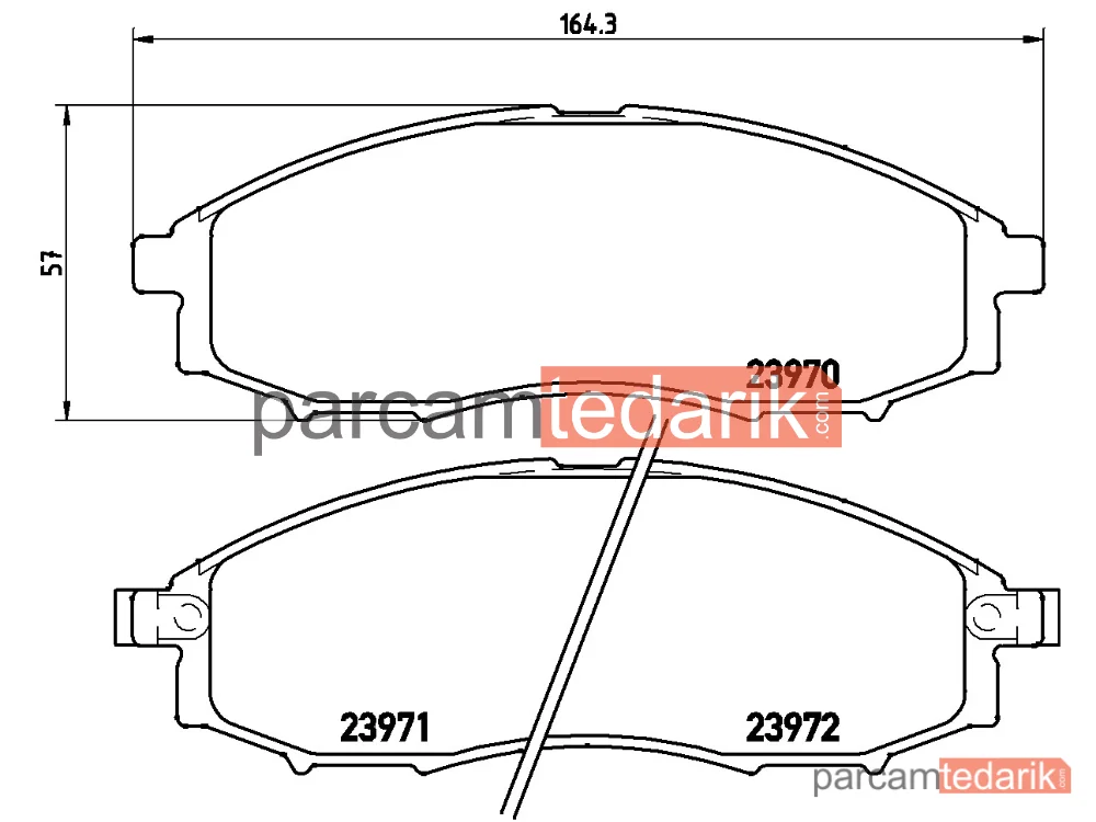 BREMBO P56049 | Fren Balatası (Ön) — Nissan Pick UP, Nissan NP300