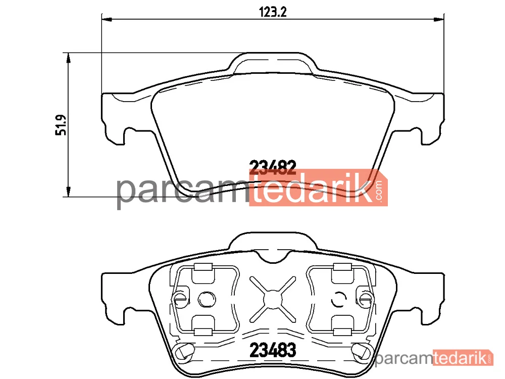 BREMBO P59044 | Fren Balatası (Arka) — Renault Laguna II Grandtour, Renault Laguna II, Renault Espace IV
