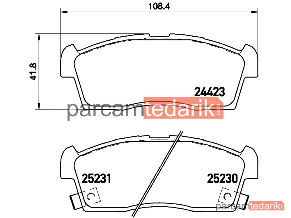 BREMBO P61108 | Fren Balatası (Arka) — Peugeot Ion, Citroen C-Zero, Mitsubishi i