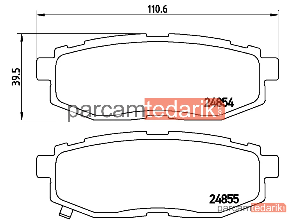 P78018 | Fren Balatası (Arka) — Subaru Impreza, Subaru Legacy V, Subaru Outback
