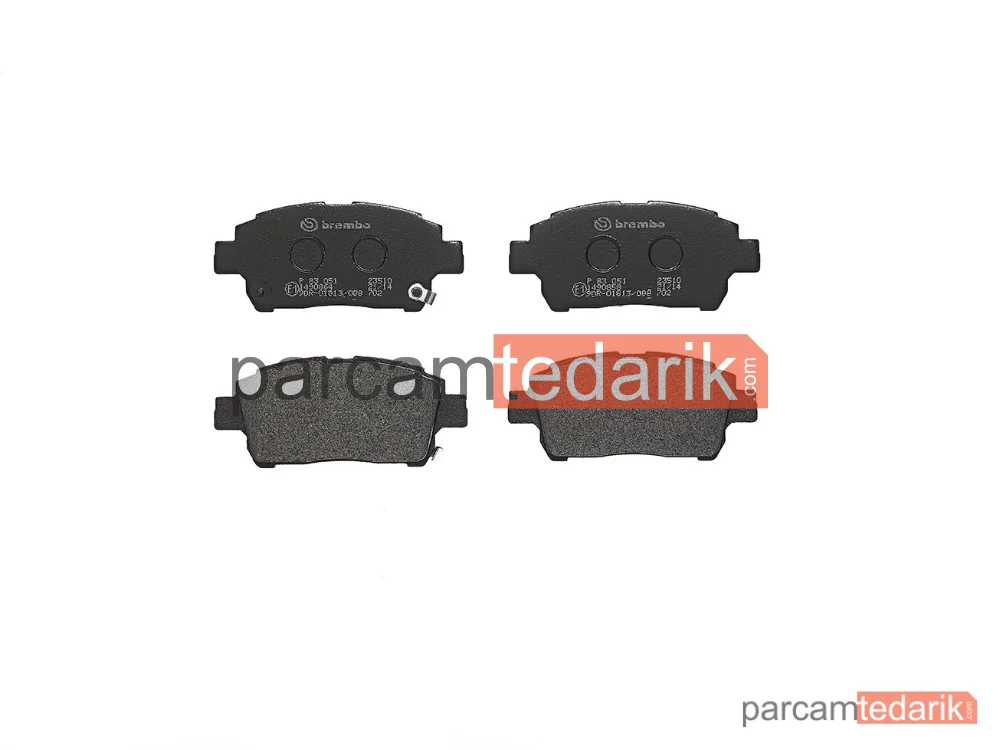 P83051 | Fren Balatası (Ön) — Toyota Corolla, Toyota Yaris, Toyota Yaris Verso