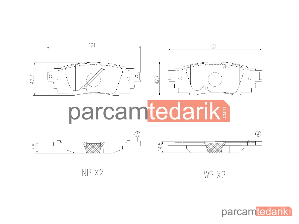 BREMBO P83201 | Fren Balatası — Lexus RX