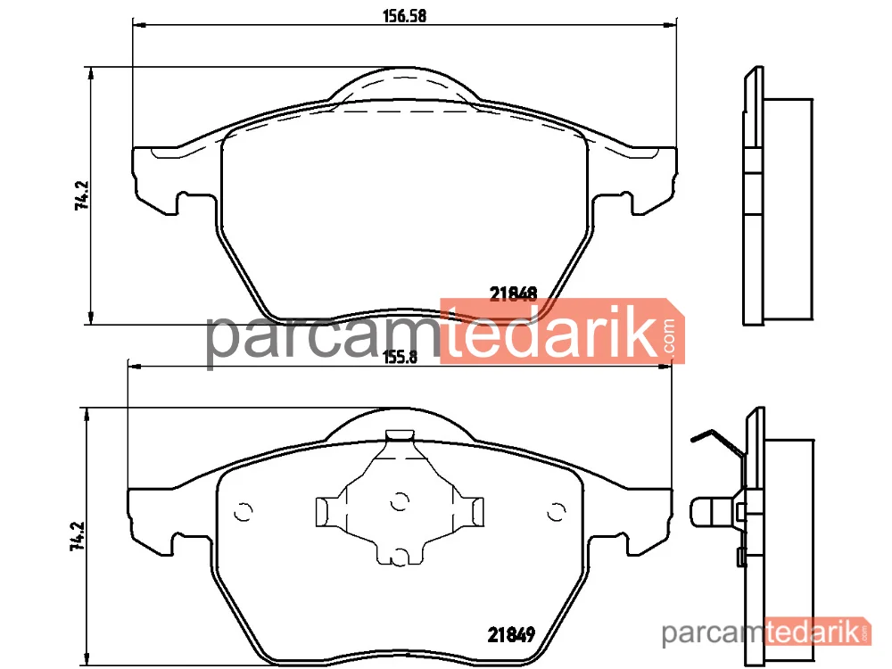 BREMBO P85039 | Fren Balatası (Ön) — Ford Galaxy I, Seat Alhambra, VW Sharan