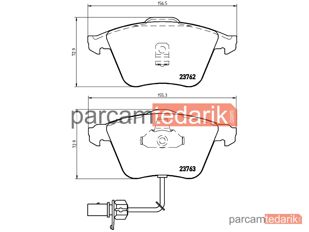 BREMBO P85056 | Fren Balatası (Ön) — Audi A6 C5, Audi Allroad C5